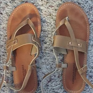 AE tan sandals